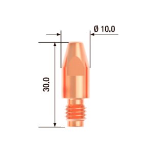 FUBAG Контактный наконечник M8х30 мм ECU D=0.9 мм (25 шт.) в Оренбурге фото