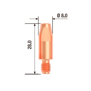 FUBAG Контактный наконечник M6х28 мм ECU D=1.6 мм  (25 шт.) в Оренбурге фото