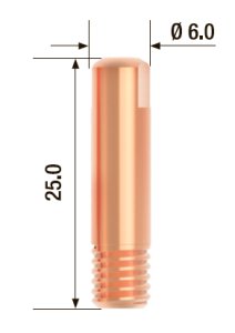 FUBAG Контактный наконечник M6х25 мм ECU D=0.6 мм (10 шт.) в Оренбурге фото