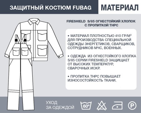 Защитный костюм Fubag размер 48-50 рост 3 в Оренбурге фото