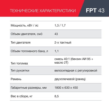 Бензиновый триммер FUBAG FPT 43 в Оренбурге фото