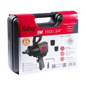 FUBAG Пневмогайковерт ударный IW1600 3/4 дюйма с  набором головок в кейсе в Оренбурге фото