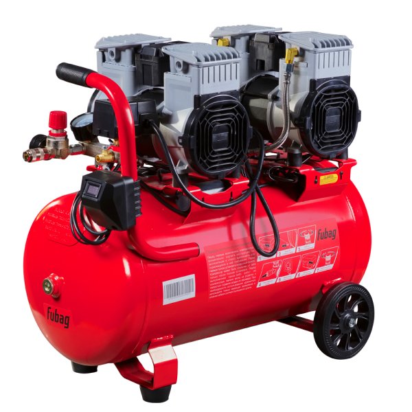 Компрессор безмасляный малошумный FUBAG OLS 500/50 CM2х2 + Набор пневмоинструмента Basic S1000 (3 предмета) в ПОДАРОК в Оренбурге фото