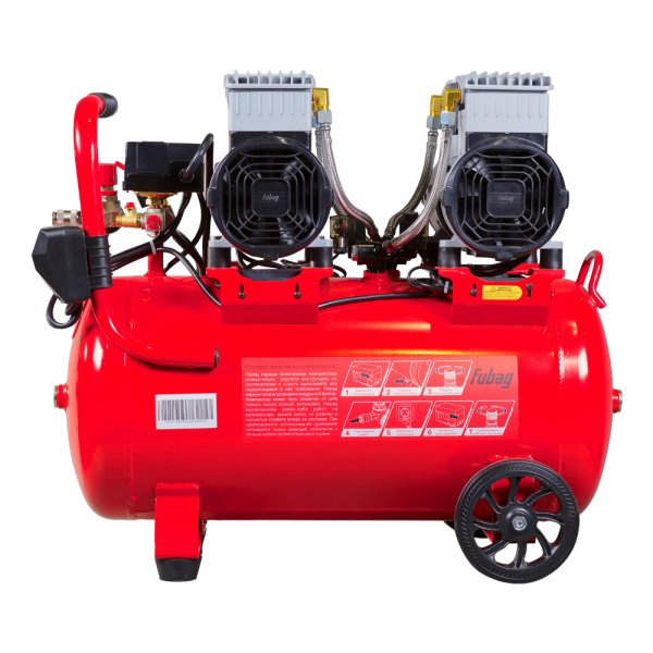 Компрессор безмасляный малошумный FUBAG OLS 500/50 CM2х2 + Набор пневмоинструмента Basic S1000 (3 предмета) в ПОДАРОК в Оренбурге фото