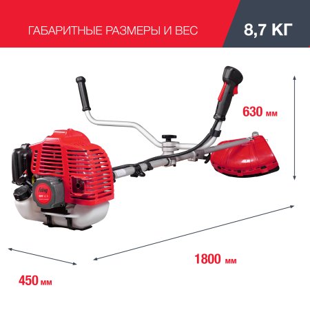 FUBAG Бензиновый триммер FPT 43R + Триммерная леска сечение витой квадрат L 130 м * 2.4 мм  в ПОДАРОК в Оренбурге фото