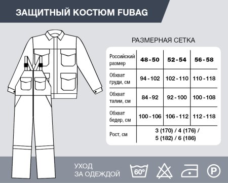 Защитный костюм Fubag размер 48-50 рост 3 в Оренбурге фото