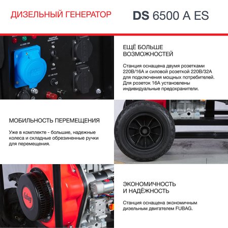 FUBAG Дизельный генератор с электростартером и коннектором автоматики DS 6500 A ES в Оренбурге фото