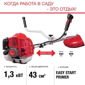 FUBAG Бензиновый триммер FPT 43 + Триммерная леска  сечение витой квадрат L 130 м * 2.4 мм в ПОДАРОК в Оренбурге фото